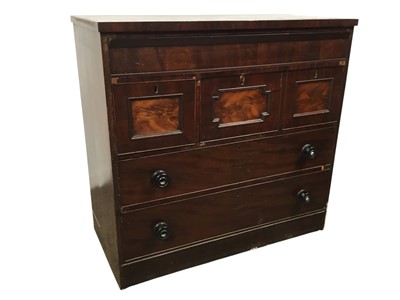 Lot 641 - VICTORIAN MAHOGANY CHEST OF DRAWERS