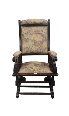 Lot 633 - MAHOGANY ROCKING CHAIR