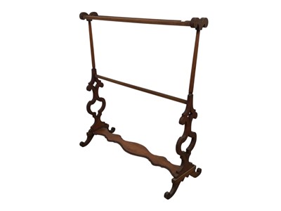 Lot 625 - MAHOGANY TOWEL RAIL