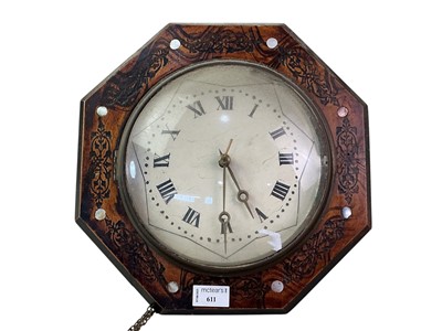 Lot 611 - POKERWORK WALL CLOCK