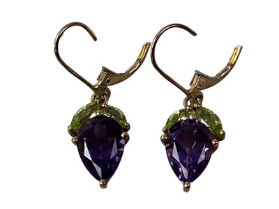 Lot 681 - PAIR OF GEM SET EARRINGS