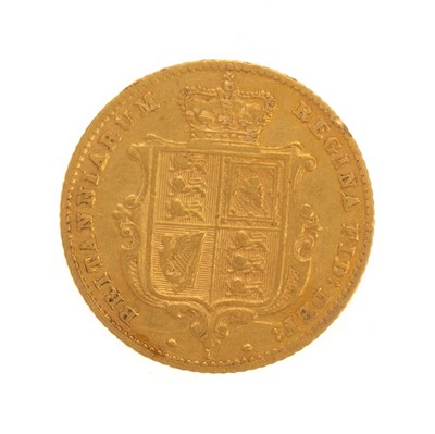 Lot 12 - VICTORIA SHIELD BACK GOLD HALF SOVEREIGN