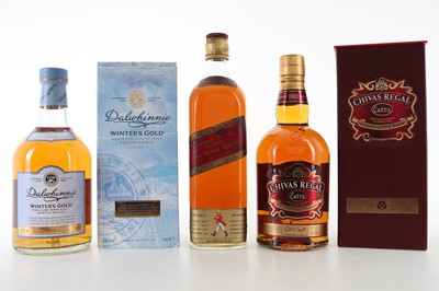 Lot 366 - DALWHINNIE WINTER'S GOLD, CHIVAS REGAL EXTRA & JOHNNIE WALKER RED LABEL