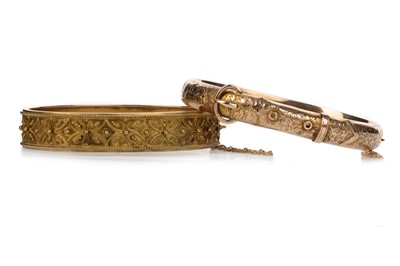 Lot 404 - TWO VICTORIAN GOLD BANGLES