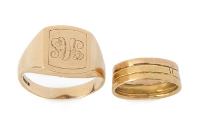 Lot 406 - TWO GOLD RINGS