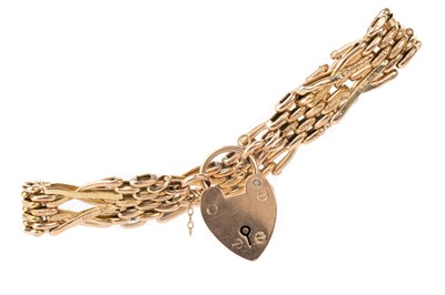 Lot 407 - GOLD GATE BRACELET