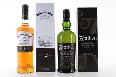 Lot 377 - ARDBEG 10 YEAR OLD AND BOWMORE 12 YEAR OLD
