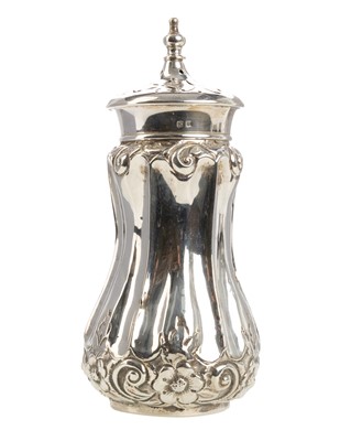 Lot 995 - GEORGE V SILVER SUGAR SIFTER