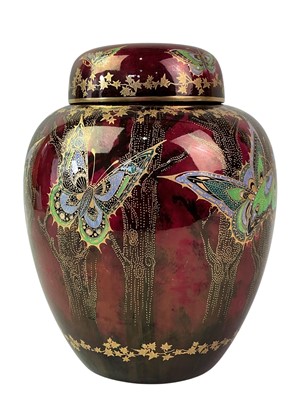 Lot 711 - FIELDINGS SYLVAN LUSTRE GINGER JAR AND COVER