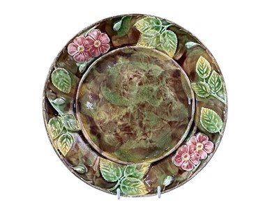 Lot 725 - TWO VICTORIAN MAJOLICA DISHES
