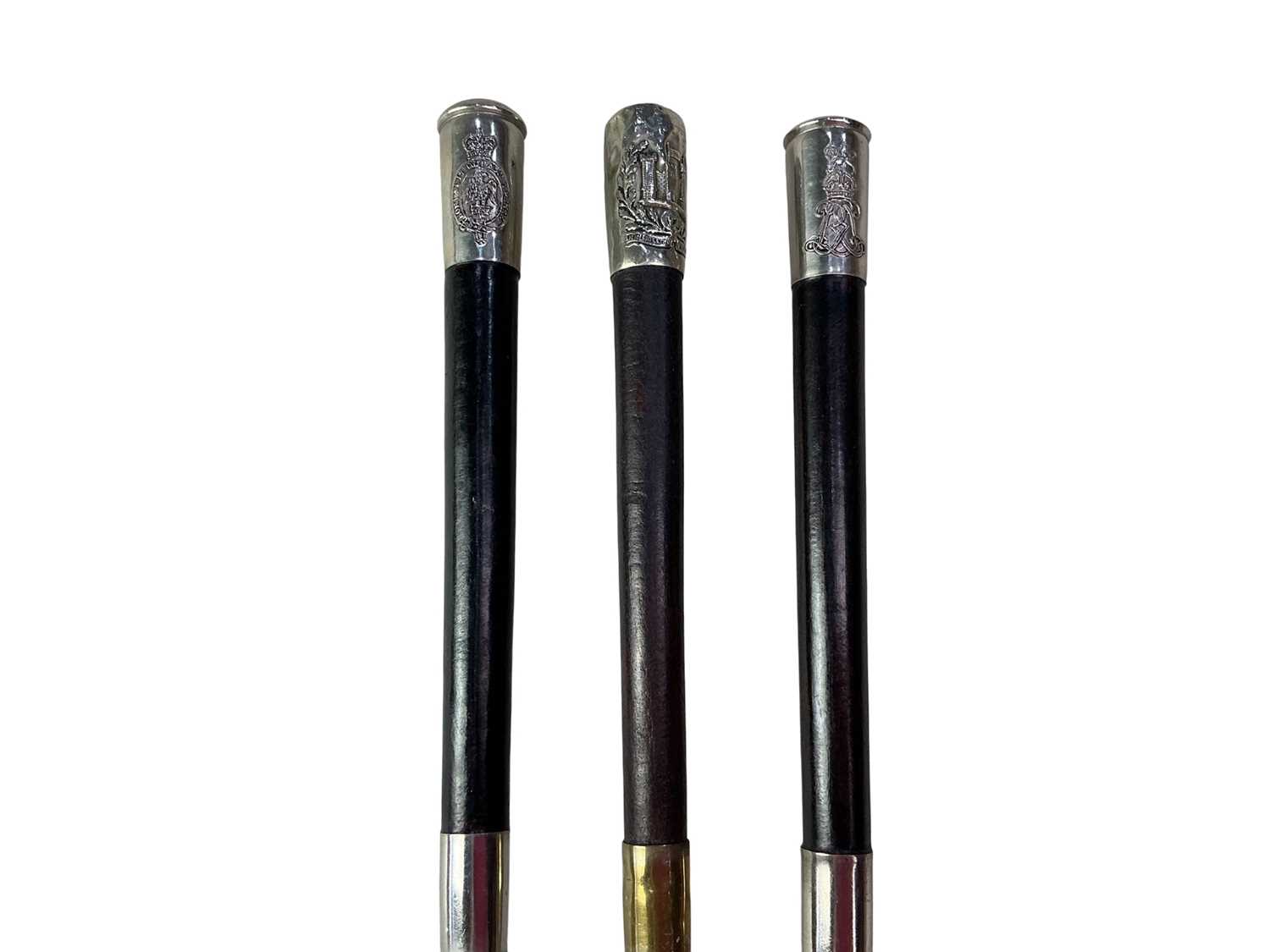 Lot 12 - COLLECTION OF MILITARY RIDING CROPS AND SWAGGER STICKS