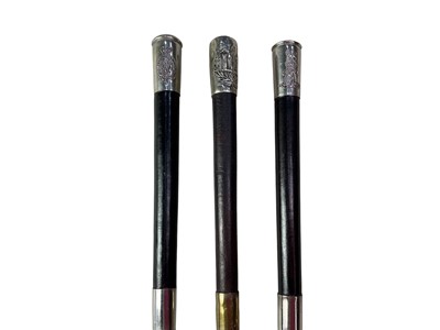 Lot 12 - COLLECTION OF MILITARY RIDING CROPS AND SWAGGER STICKS
