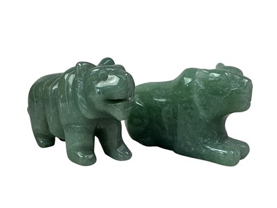 Lot 19 - COLLECTION OF CHINESE JADE FIGURES