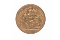 Lot 603 - GOLD HALF SOVEREIGN DATED 1910