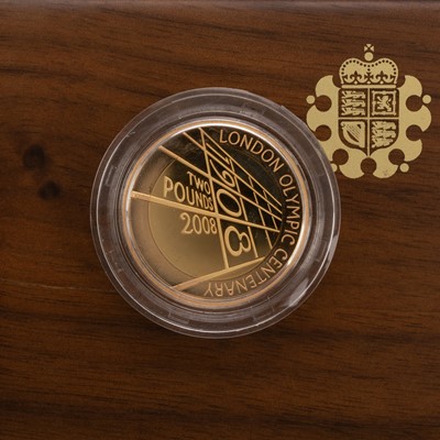 Lot 24 - ELIZABETH II 4TH OLYMPIAD LONDON 1908 GOLD PROOF £2 COIN