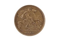 Lot 604 - GOLD HALF SOVEREIGN DATED 1908