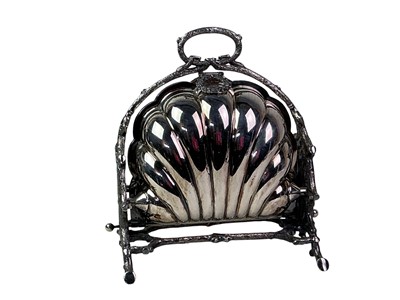 Lot 11 - VICTORIAN SILVER PLATED BISCUIT BOX