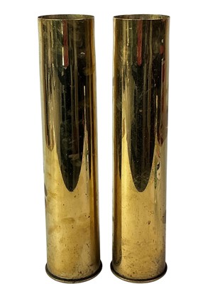 Lot 75 - PAIR OF BRASS SHELL CASES