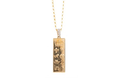 Lot 465A - GOLD PENDANT ON CHAIN