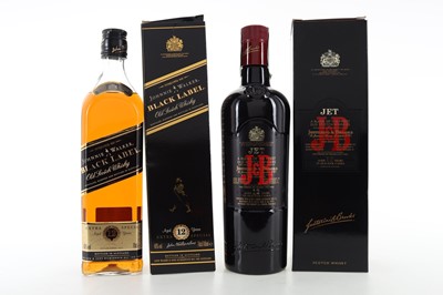 Lot 430 - JOHNNIE WALKER 12 YEAR OLD BLACK LABEL AND J&B 12 YEAR OLD JET 75CL