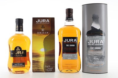 Lot 436 - JURA THE SOUND 1L AND 10 YEAR OLD ORIGIN