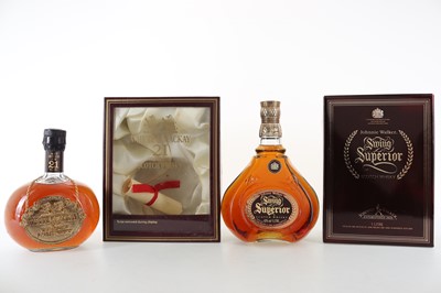Lot 463 - JOHNNIE WALKER SWING SUPERIOR 1L AND WHYTE & MACKAY 21 YEAR OLD 75CL