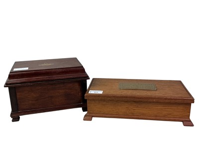 Lot 214 - OAK DESK STORAGE CASKET