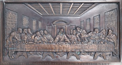 Lot 1305 - BRONZED METAL PLAQUE