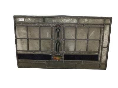 Lot 230 - TWO ART NOUVEAU STYLE LEADED STAINED GLASS WINDOW PANELS