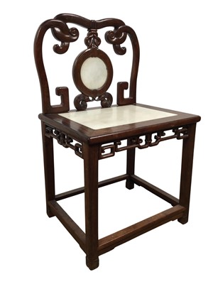 Lot 1428 - CHINESE HARDWOOD CHAIR