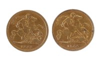 Lot 642 - TWO GOLD HALF SOVEREIGNS DATED 1893 AND 1900