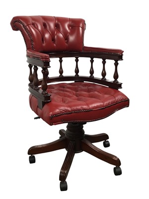 Lot 287 - REPRODUCTION CAPTAIN'S CHAIR