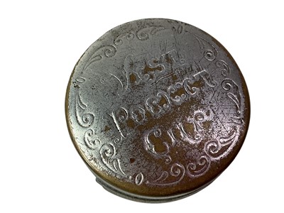 Lot 295 - LATE VICTORIAN BLACK BAKELITE VESTA CASE