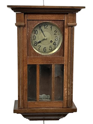 Lot 332 - MAHOGANY WALL CLOCK