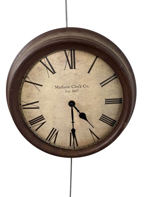 Lot 342 - MADISON CLOCK CO. CIRCULAR WALL CLOCK