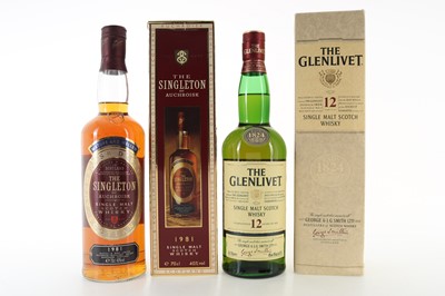 Lot 68 - SINGLTON OF AUCHROISK 1981 AND GLENLIVET 12 YEAR OLD