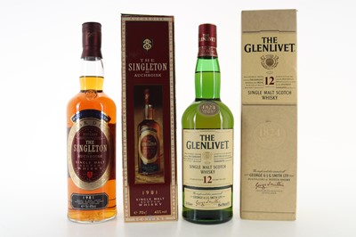 Lot 122 - SINGLTON OF AUCHROISK 1981 AND GLENLIVET 12 YEAR OLD