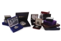 Lot 664 - FOURTEEN VARIOUS SILVER PROOF COINS AND SETS...