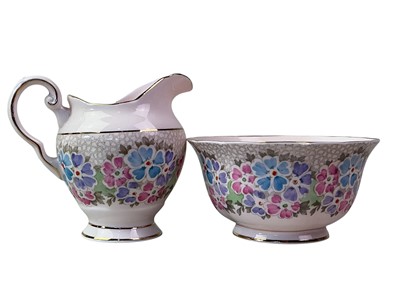 Lot 469 - TUSCAN PINK FLORAL TEA SERVICE