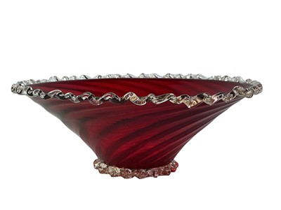 Lot 477 - MURANO RUBY GLASS BOWL