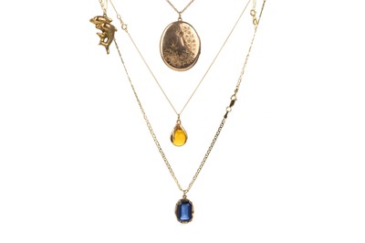 Lot 421 - FOUR GOLD NECKLACES