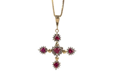 Lot 451 - TWO GEM SET PENDANTS ON CHAIN