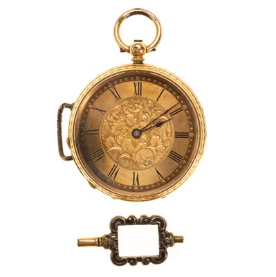 Lot 819 - VICTORIAN GOLD FOB WATCH