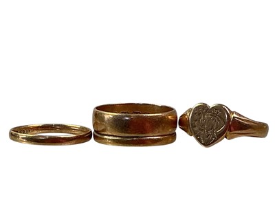 Lot 410 - TWO GOLD WEDDING RINGS