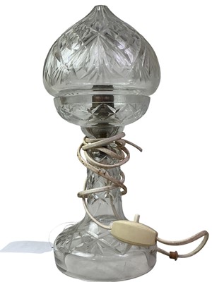Lot 426 - CRYSTAL MUSHROOM TABLE LAMP