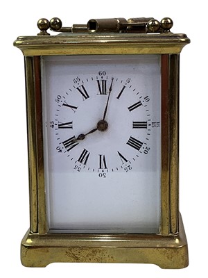 Lot 559 - TWO BRASS CARRIAGE CLOCKS