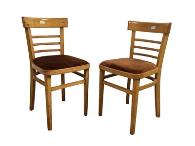 Lot 436 - FOUR BEECH DINING CHAIRS