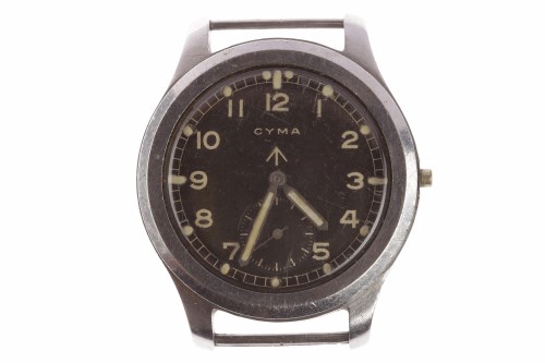 Lot 755 - GENTLEMAN'S CYMA MILITARY ISSUE STAINLESS...