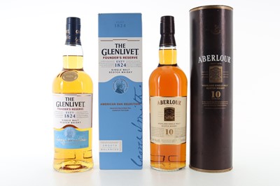Lot 150 - ABERLOUR 10 YEAR OLD AND GLENLIVET FOUNDER'S RESERVE