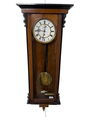 Lot 1342 - MAHOGANY VIENNA REGULATOR WALL CLOCK